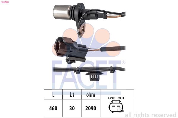FACET 9.0720 Sensor, crankshaft pulse