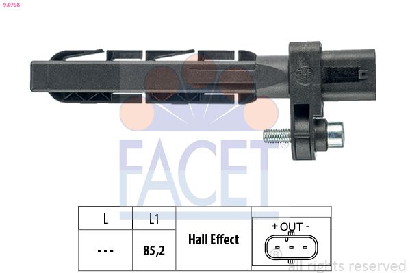 FACET 9.0758 Sensor, crankshaft pulse