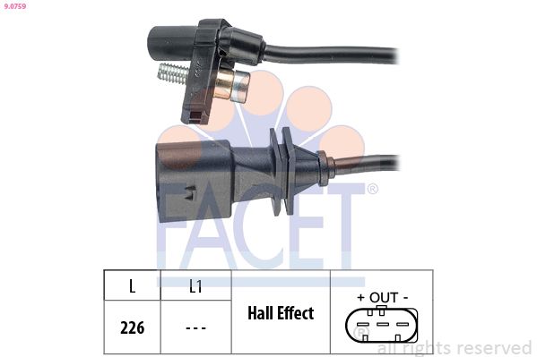 FACET 9.0759 Sensor, crankshaft pulse