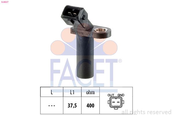 FACET 9.0037 Sensor, crankshaft pulse