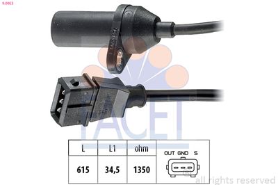 Sensor, crankshaft pulse FACET 9.0053