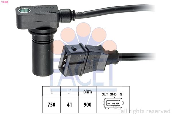 FACET 9.0066 Sensor, crankshaft pulse