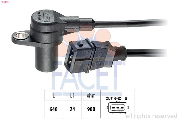 FACET 9.0132 Sensor, crankshaft pulse