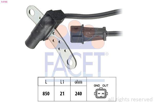 FACET 9.0165 Sensor, crankshaft pulse