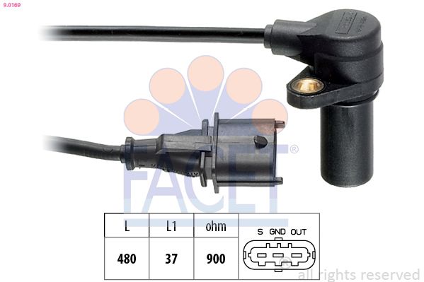 FACET 9.0169 Sensor, crankshaft pulse