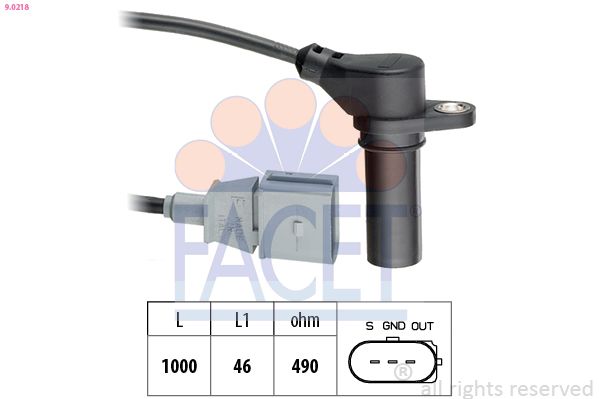FACET 9.0218 Sensor, crankshaft pulse