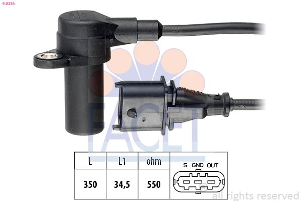 FACET 9.0236 Sensor, crankshaft pulse