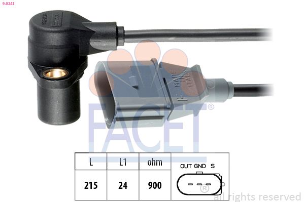 FACET 9.0241 Sensor, crankshaft pulse