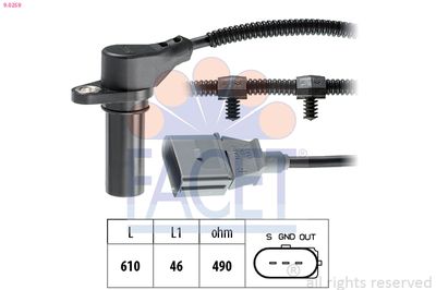 Sensor, crankshaft pulse FACET 9.0259