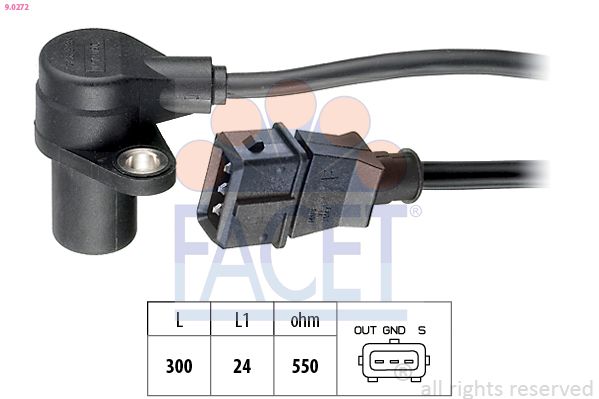 FACET 9.0272 Sensor, crankshaft pulse