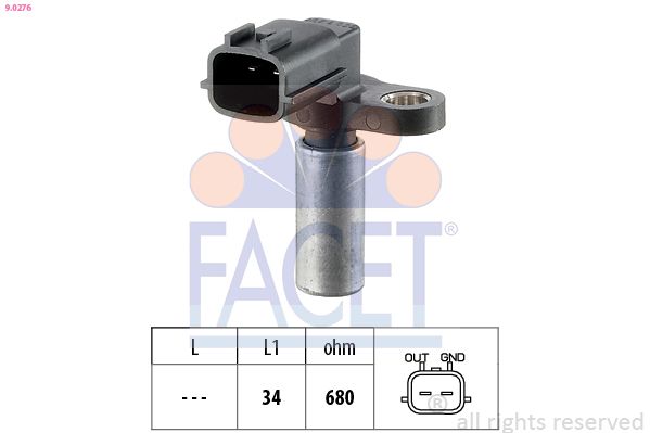 FACET 9.0276 Sensor, crankshaft pulse