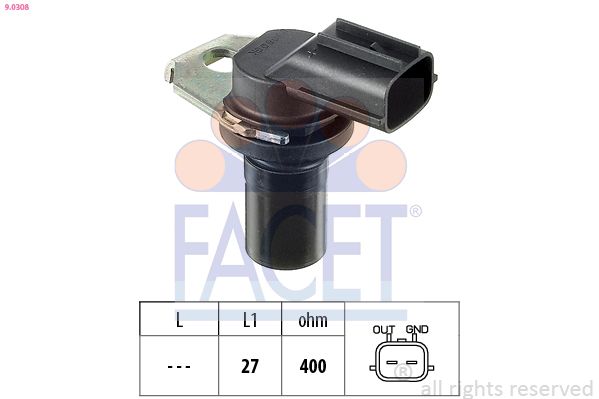 FACET 9.0308 RPM Sensor, automatic transmission