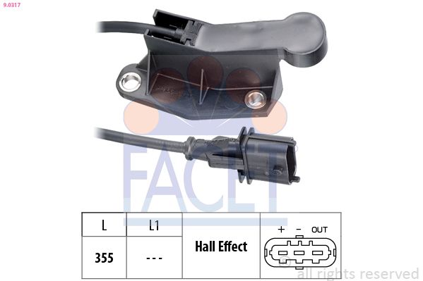 FACET 9.0317 Sensor, camshaft position