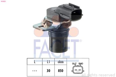 RPM Sensor, automatic transmission FACET 9.0322