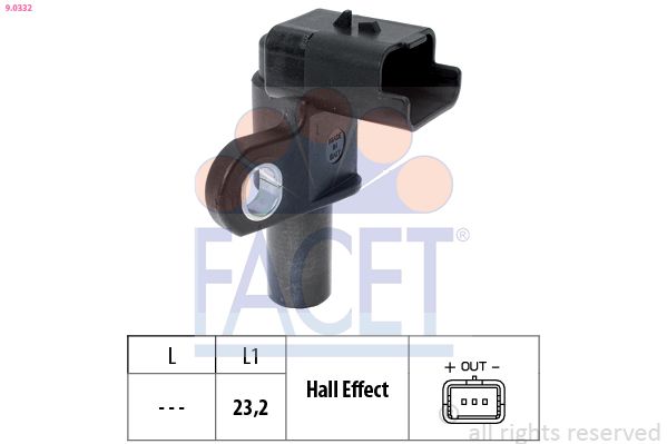 FACET 9.0332 Sensor, camshaft position