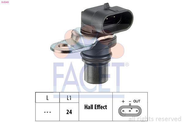 FACET 9.0343 Sensor, camshaft position
