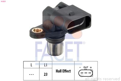 Sensor, camshaft position FACET 9.0351