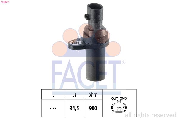 FACET 9.0377 Sensor, crankshaft pulse