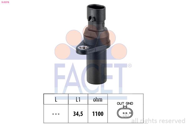 FACET 9.0378 Sensor, crankshaft pulse