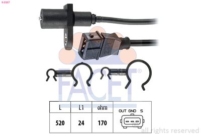 Sensor, crankshaft pulse FACET 9.0397