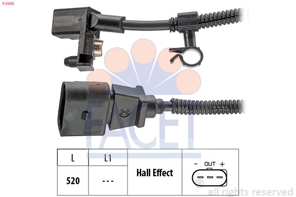 FACET 9.0445 Sensor, crankshaft pulse