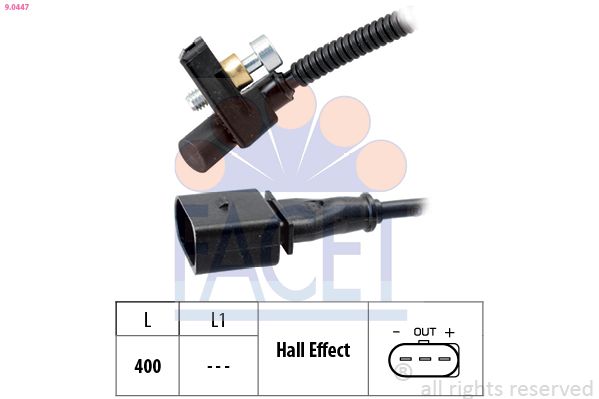 FACET 9.0447 Sensor, crankshaft pulse