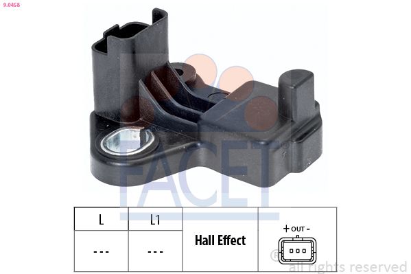 FACET 9.0458 Sensor, crankshaft pulse