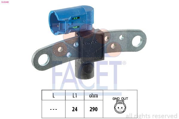 FACET 9.0540 Sensor, crankshaft pulse