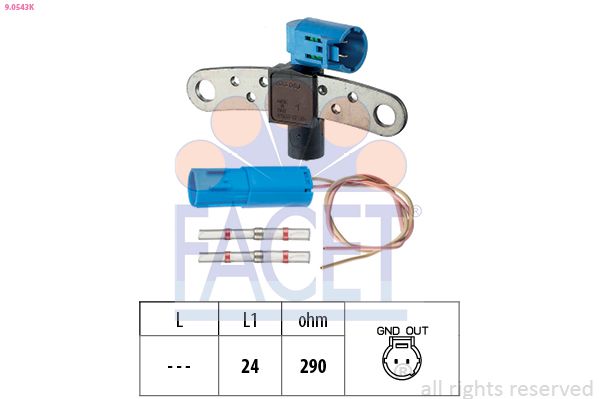 FACET 9.0543K Sensor, crankshaft pulse