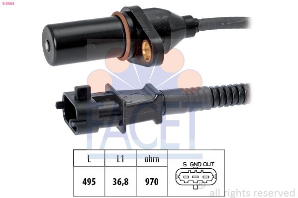 FACET 9.0563 Sensor, crankshaft pulse