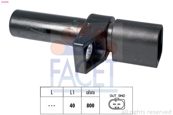 FACET 9.0578 Sensor, crankshaft pulse