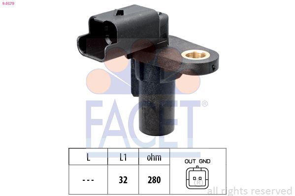 FACET 9.0579 Sensor, crankshaft pulse
