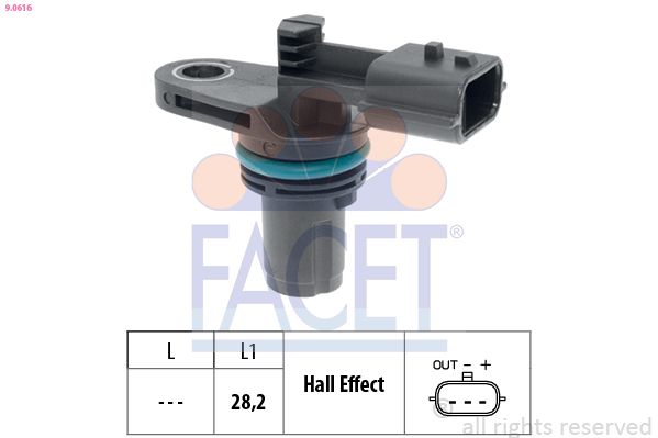 FACET 9.0616 Sensor, crankshaft pulse