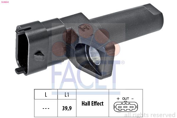 FACET 9.0654 Sensor, crankshaft pulse