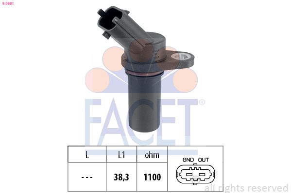 FACET 9.0681 Sensor, crankshaft pulse