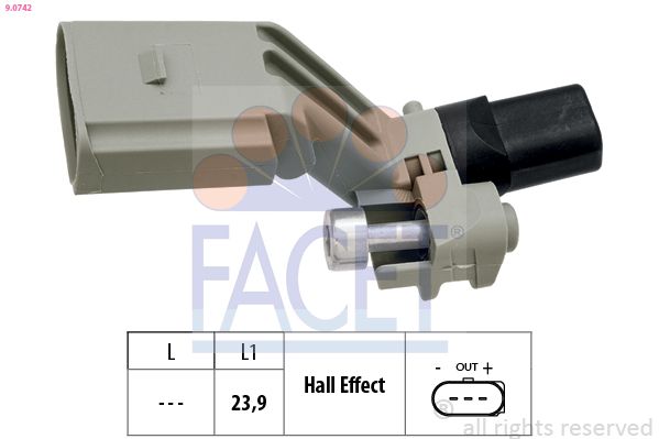 FACET 9.0742 Sensor, crankshaft pulse