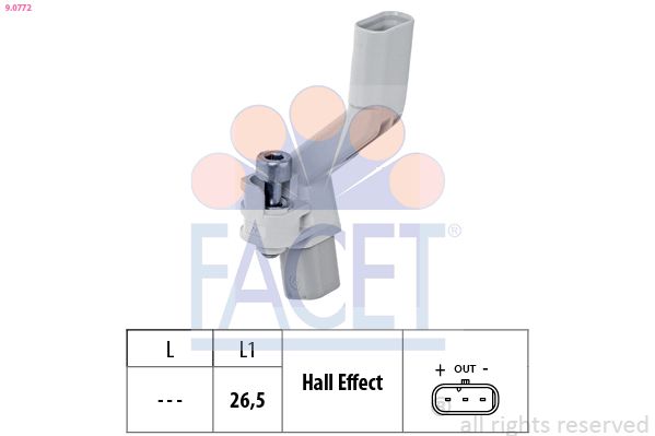 FACET 9.0772 Sensor, crankshaft pulse