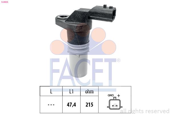 FACET 9.0835 Sensor, crankshaft pulse