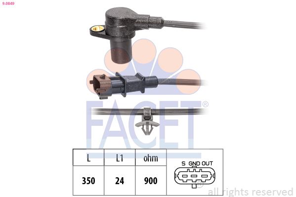 FACET 9.0849 Sensor, crankshaft pulse