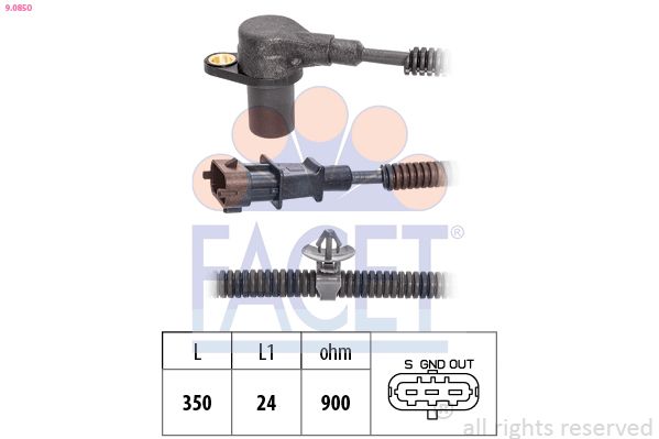 FACET 9.0850 Sensor, crankshaft pulse