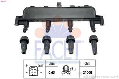 Ignition Coil FACET 9.6305