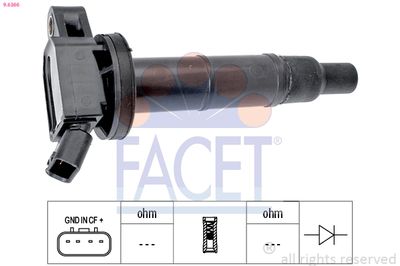 Ignition Coil FACET 9.6366