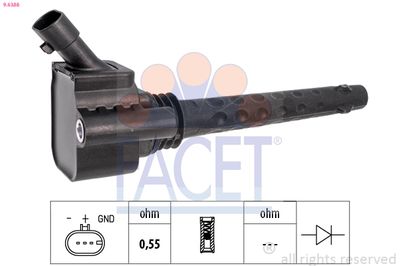 Ignition Coil FACET 9.6388
