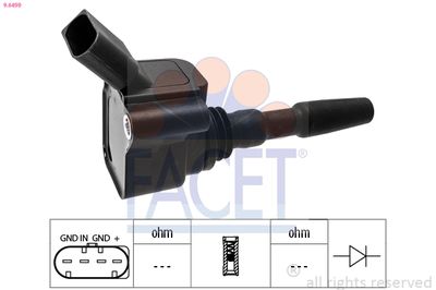 Ignition Coil FACET 9.6499