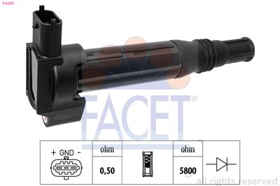 Ignition Coil FACET 9.6509