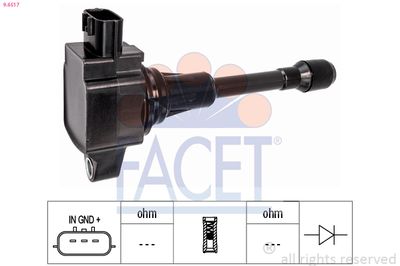 Ignition Coil FACET 9.6517