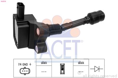 Ignition Coil FACET 9.6519