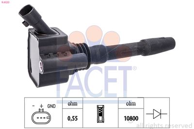 Ignition Coil FACET 9.6533