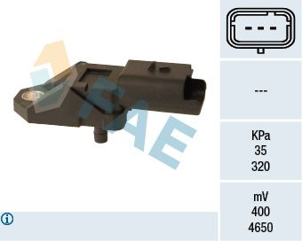 FAE 15107 Sensor, intake manifold pressure