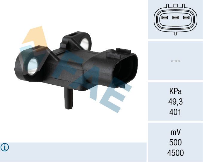 FAE 15155 Sensor, intake manifold pressure